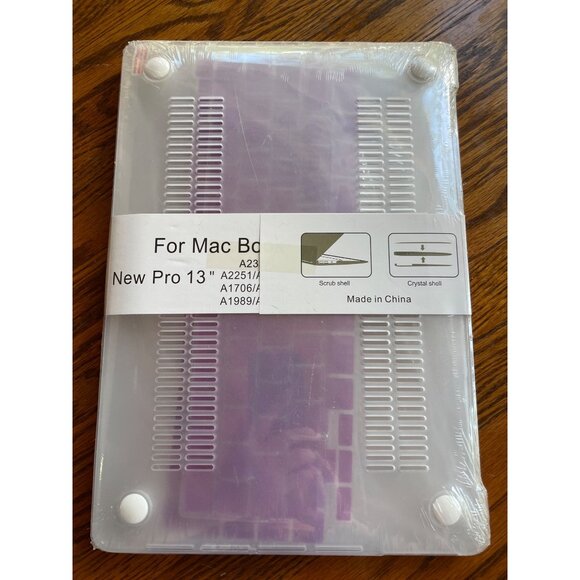 MacBook Pro 13" Case A2338 A2251 A2289 A1706 A1708 A1989 A2159 Purple & Green - Picture 2 of 8